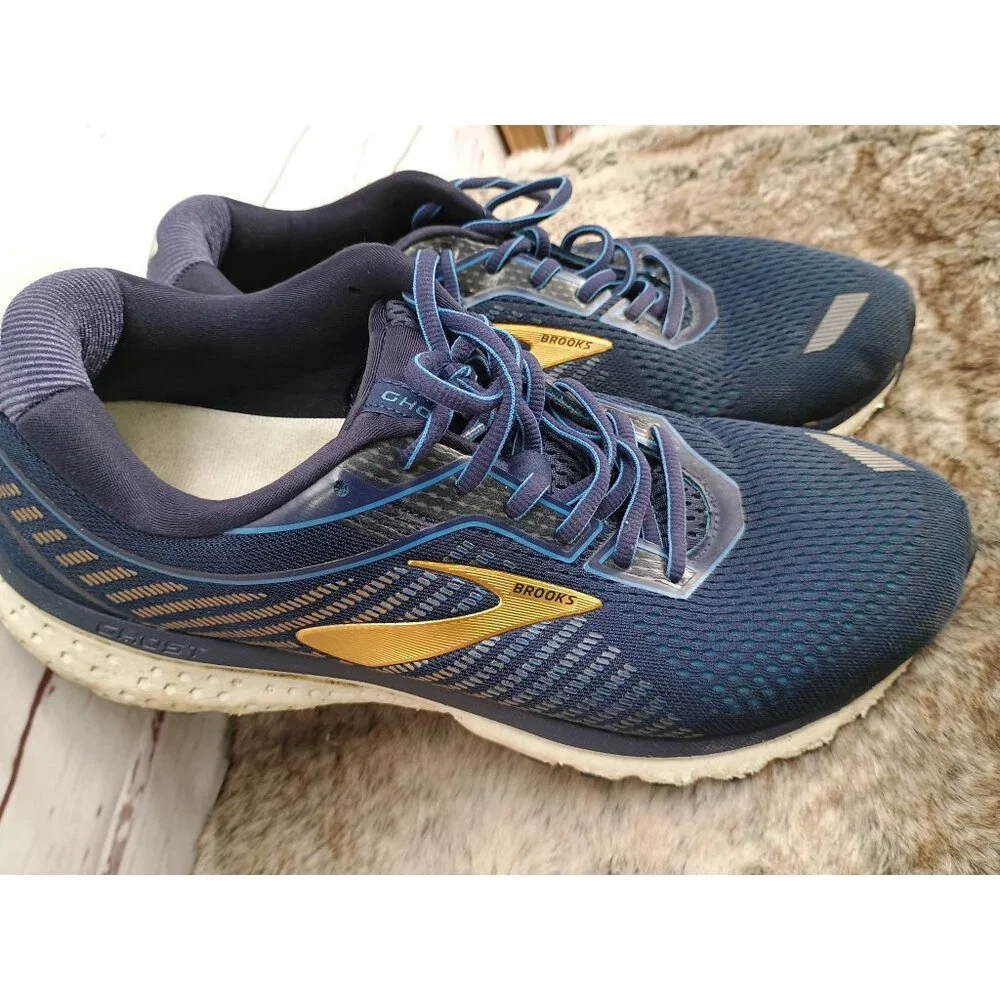 Brooks Mens‎ Running Shoes Size 11 GTS 21 Blue Orange Mesh Lightweight